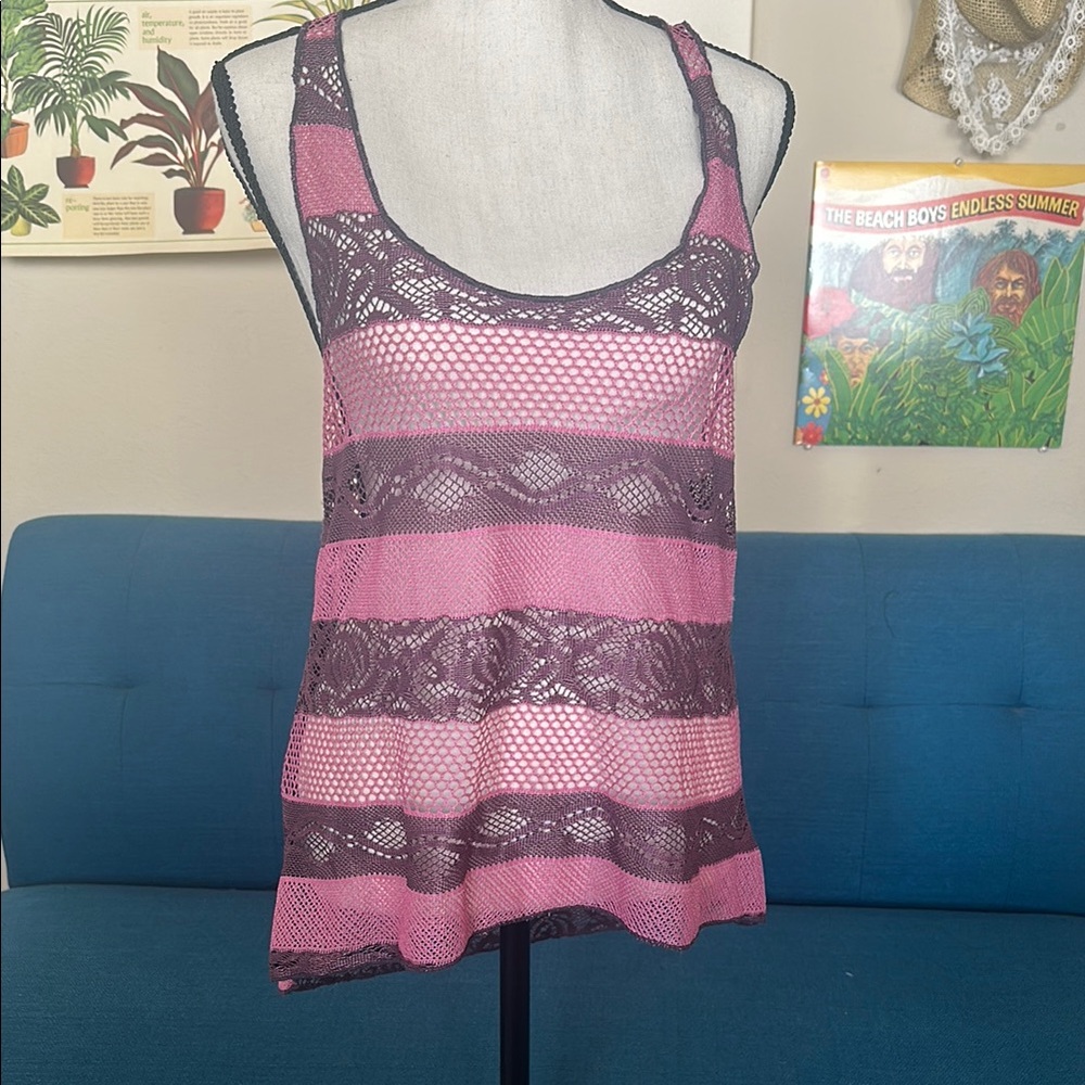 Pink and purple Lace Women's Top